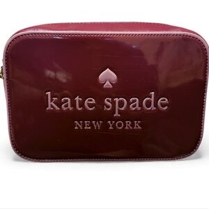 kate spade Deep Red Cosmetic Case/ Bnwt